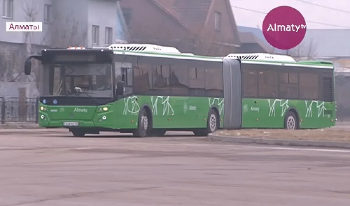 На улицы Алматы вернулись легендарные автобусы-гармошки