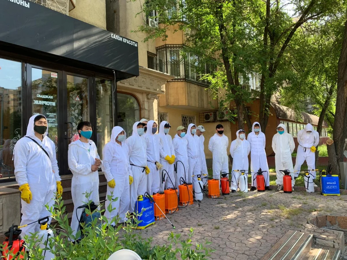 2020 жыл 2 маусымдағы жағдай бойынша қоғамдық орындарда жүргізілетін дезинфекция жұмыстары туралы ақпарат