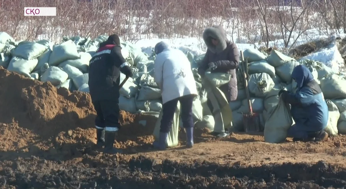 Поселок в Северном Казахстане спасают от подтопления