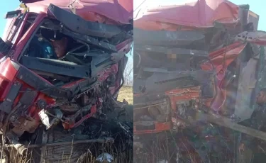 Выехал на встречку: в СКО на трассе произошло ДТП с большегрузами
