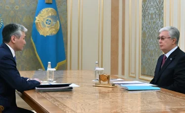 Касым-Жомарт Токаев встретился с акимом области Улытау Дастаном Рыспековым