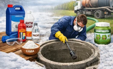 Бросайте 1 таблетку в месяц - выгребная яма очищается даже зимой