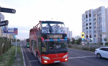 Түркістанда еуропалық үлгідегі қос қабатты туристік автобустар іске қосылды