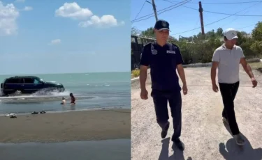 Балқаш жағалауында көлікпен қауіпті әрекет жасаған жүргізуші қамалды